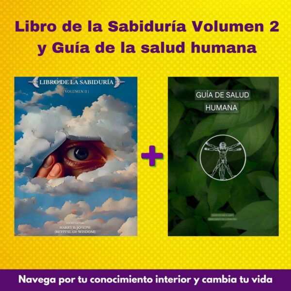 Pack 3 Libro de la Sabiduría Volumen 2 + Guía de Salud Humana de Harry B. Joseph