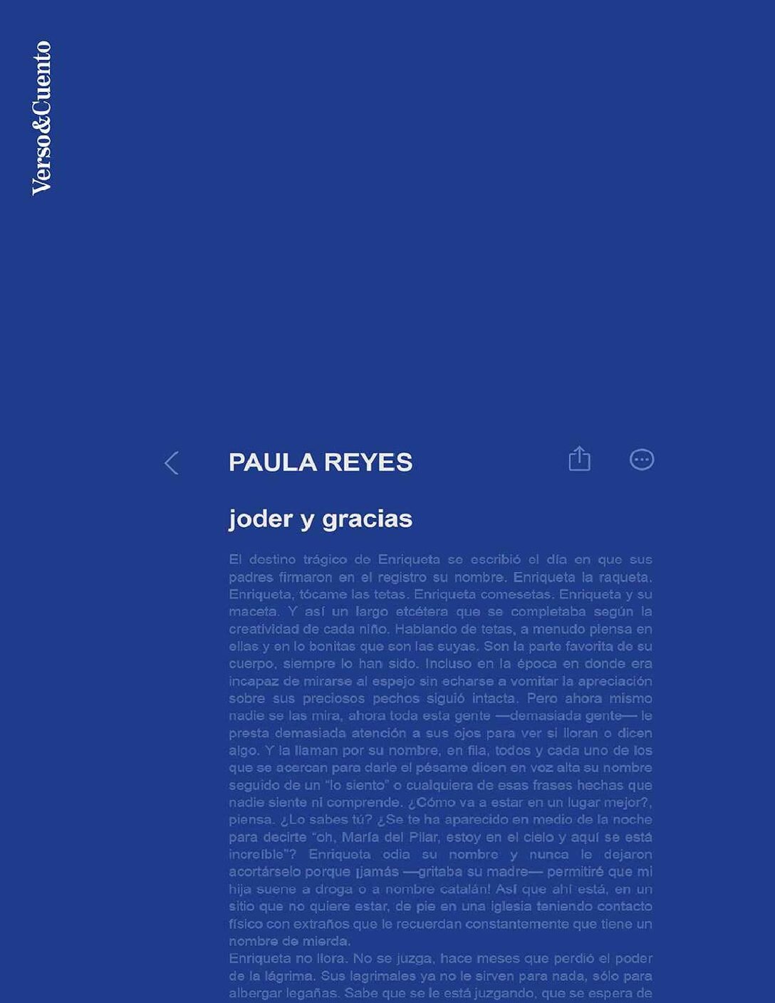 Joder y gracias de Paula Reyes