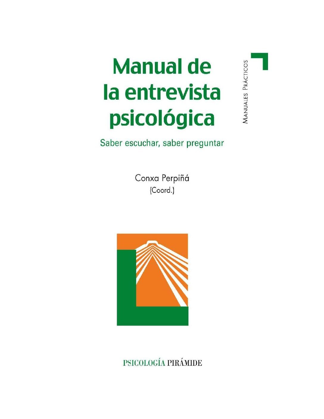 Manual de la entrevista psicológica de Conxa Perpiña